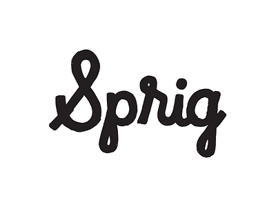 Sprig Logo Concept lettering logo logo design sprig typography