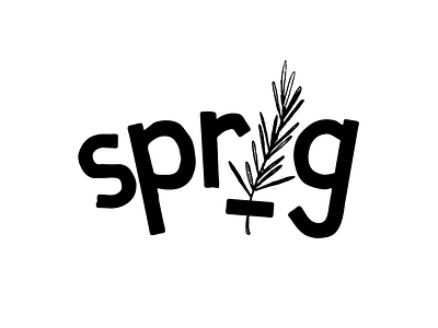 Sprig Logo Concept lettering logo logo design sprig typography