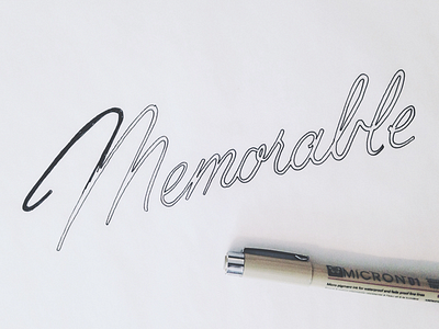 Memorable Lettering design hand lettering illustration lettering type