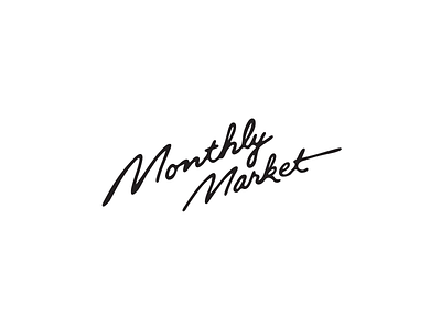 Monthly Market Lettering illustration lettering typography