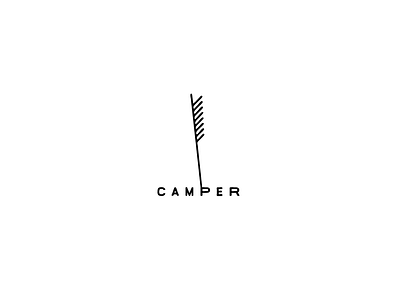 Camper Flag / Arrow illustration lettering type typography