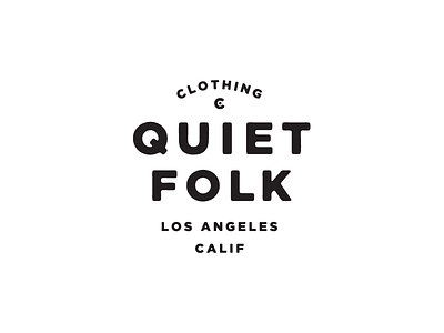 Quiet Folk - Shirt Design illustration lettering logo logo design typography