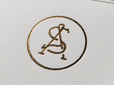 Steven & Alyssa Monogram - Gold Foil gold foil hand lettering icon design illustration lettering monogram monogram design
