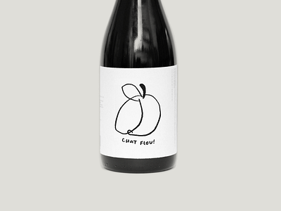 Label Artwork - Chat Flou drawing illustration lettering packaging sketch