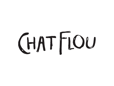 Label Artwork - Chat Flou drawing illustration lettering packaging sketch