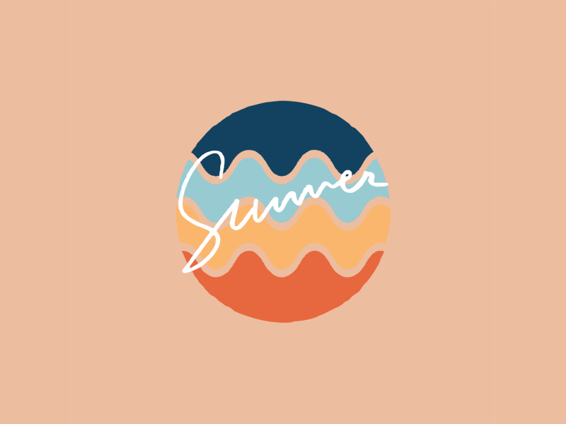 Rolling Summer illustration lettering summer type typography