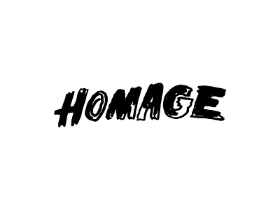 Homage Ink illustration ink lettering