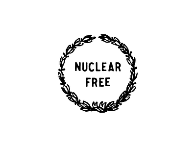 Sebastopol, Nuclear Free icon illustration lettering logo type typography