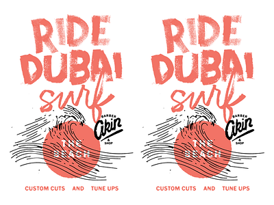 Ride Dubai Surf dubai illustration lettering poster surf type