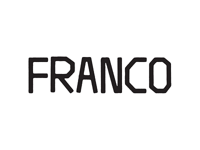 Franco Alternate Word Mark illustration lettering type word mark