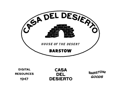 House of the Desert badge barstow desert drawing hand lettering illustration lettering line art logo type