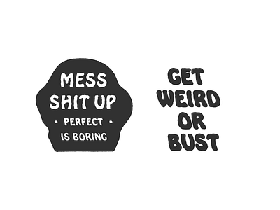 Get Weird badge hobo icon illustration lettering type typography