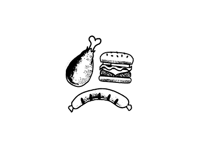 Sad BBQ design drawing icon illustration texture