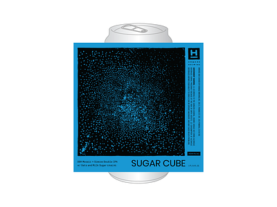 Sugar Cube Label Artwork beer beer label drawing label artwork line art packaging texture type typography vector
