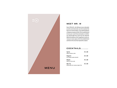 Hand Card Menu Concept bar branding identity layout menu menu card type type animation typography