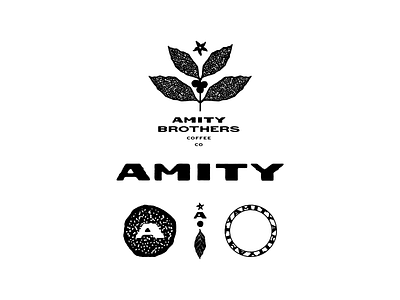 Amity Brand Artwork badge branding design drawing hand lettering icon illustration lettering line art logo logo design type typography