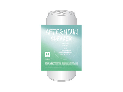 Afternoon Speaker (Concept Two) beer can beer label branding hazy ipa illustration label lettering packaging type typography