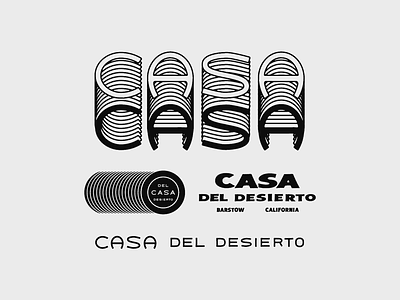 Casa Del Desierto badge hand lettering icon lettering logo type