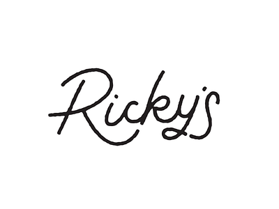 Rick’s Lettering - Concept 1 hand lettering illustration lettering logo logo design wordmark script logo