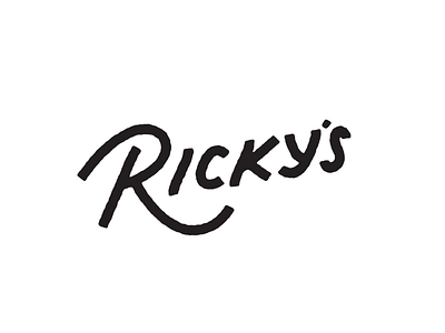 Ricky’s Lettering - Concept 2 hand lettering illustration lettering logo logo design wordmark