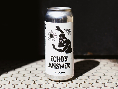 Echo’s Answer Label Artwork branding drawing illustration label lettering type typography