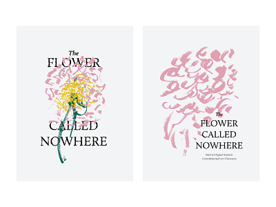 Flower Called Nowhere Label Artwork branding drawing illustration type typography