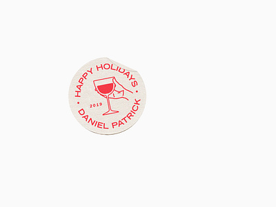 Happy Holidays badge holiday icon illustration line art logo type typography