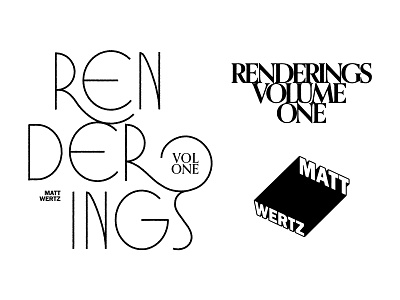 Renderings Vol 1 album artwork branding illustration lettering record type typography