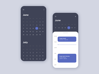 Calendar App app calendar calendar app calendar design calendar ui events events app minimal minimalist mobile app tracking ui ui design ux ux design