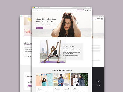 FemEvolve Website branding health minimal modern web website wellness women