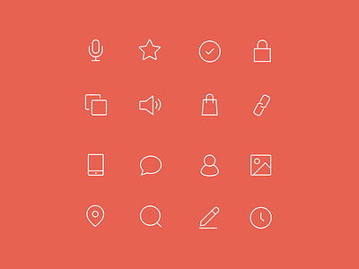 Minimal Web and Product Line Icons