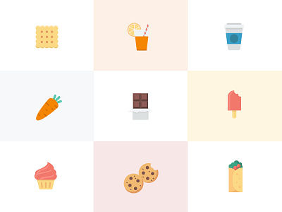 TouchBistro Menu Icons carrot chocolate cracker cupcake drinks food food icons icon design icon pack icon set icons illustration menu menu icon vector vector icons