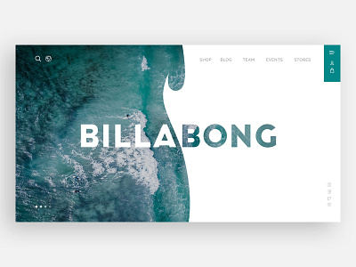 Billabong ○ Home Page redesign billabong branding design illustrator cc skech typography ui ux web webdesign website