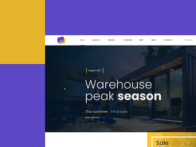 Container House Sale Web UI behance caontainer estate house houses inspiration instagram orange real sale template design ui uiux uxdesign violet web web design website