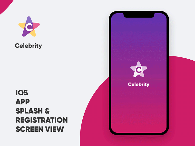 Celebrity App UI - IOS & Android android app celebration celebrity instagram ios mobile mobile app design purple registration screen social social app socialmedia star