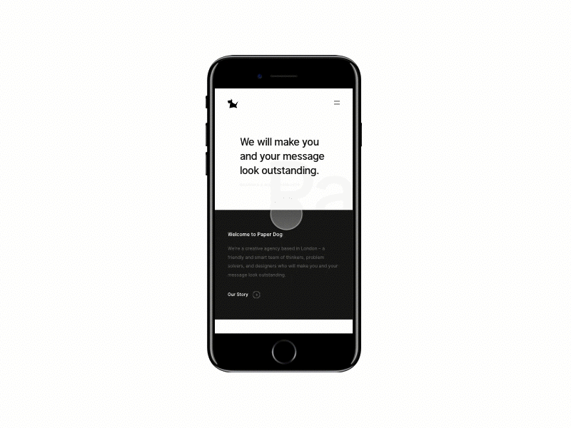 Landing Page - Mobile concept