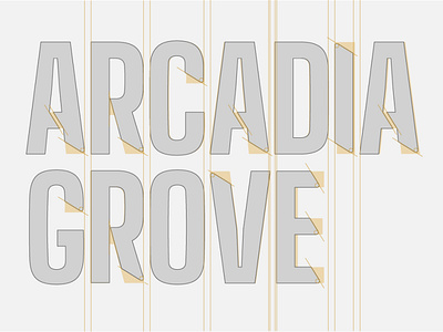 Logo Construction for Arcadia Grove brand design branding grids identity design logo typography