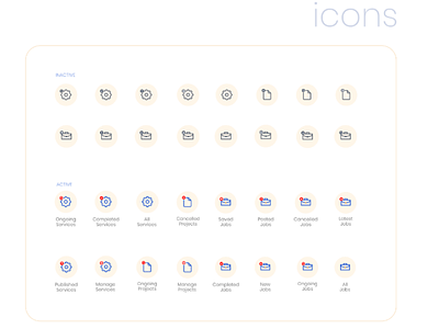 Web icons freelance icon icon set states web