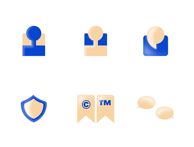 Pseudo 3d Icons app branding design flat icon identity design illustration minimal web website