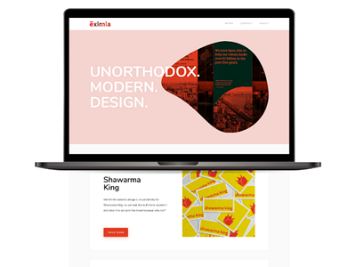 Eximia Design Studio Website UI Design interaction studio ui ux website