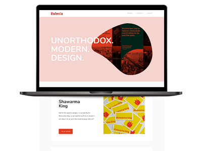 Eximia Design Studio Website UI Design