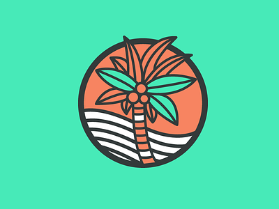 Palm Sticker coconut design graphic design illustration palm sticker