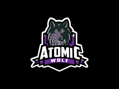 Logo Design animal atom atomic dark design football graphic design illustration logo logotype team wolf