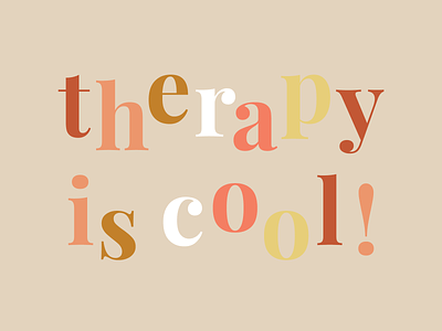 therapy is cool! boho branding creative design dribbble graphic design illustration typography vector