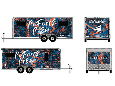 CoForce Trailer Mockup branding car creative design graphic design illustration mural trailer wrap