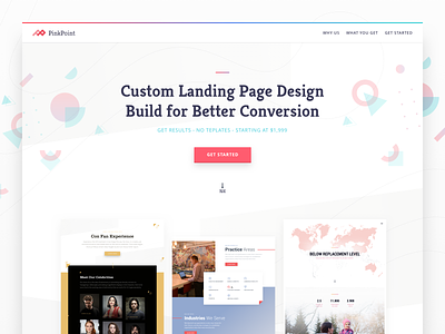 Custom Landing Page Designs background pattern clean colorful colorful design landing page landing page design onepage simple sketch vector