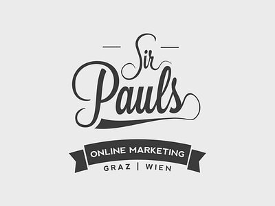 SirPauls black brand design drawing graz logo marketing online seo vienna white