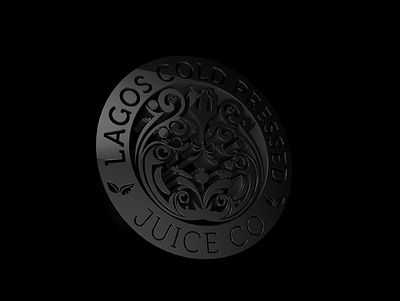 Lagos cold pressed juice logo 3d branding cinema4d design logo vector