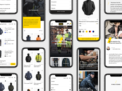 Snickers Workwear website ecommerce ecommerce design interface mobile product design product page shop ui uiux user experience ux