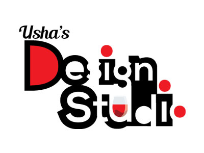 Usha's Design Studio brand identity gestalt closure logo typography